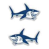 Maxbell 4 Pieces Shark + Shark Teeth Decals Stickers Kayak Fishing Boat Car Graphics