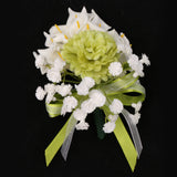 Maxbell Wrist Corsage Flower+Boutonniere Corsage Rose Silk Flower for Wedding Bridal