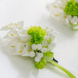 Maxbell Wrist Corsage Flower+Boutonniere Corsage Rose Silk Flower for Wedding Bridal