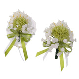 Maxbell Wrist Corsage Flower+Boutonniere Corsage Rose Silk Flower for Wedding Bridal