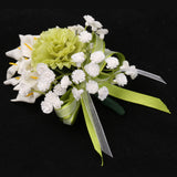 Maxbell Wrist Corsage Flower+Boutonniere Corsage Rose Silk Flower for Wedding Bridal