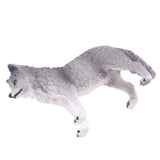 Maxbell Lifelike Cute Nature Wild Animal Model Figurine Action Figures Kids Playset Toy Gray Wolf