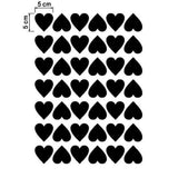 Maxbell 2 Sets Vinyl Removable Geometry Shaped + Love Heart Shaped DIY Wall Decal Stickers Mural for Home Art Decor