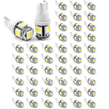 Maxbell 50 Pairs T10 LED Bulbs and Sockets 6000K White Instrument Lamp Indicator