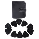Maxbell Black Guitar Pick Holder Case with 10 Pieces Wool Felt Picks Set