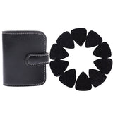 Maxbell Black Guitar Pick Holder Case with 10 Pieces Wool Felt Picks Set