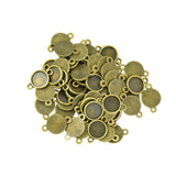 Maxbell 100Pcs 10/25mm Blank Bezel Setting Base for Cabochon Jewelry DIY Connectors