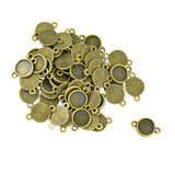 Maxbell 100Pcs 10/25mm Blank Bezel Setting Base for Cabochon Jewelry DIY Connectors