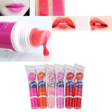 Maxbell 6pcs Red Wine Bottle Shaped Lip Gloss + 6pcs PEEL OFF Mask Tattoo Liquid Lipsticks Set LONG LASTING / WATERPROOF / MOISTURIZING / 12 COLORS