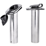 Maxbell 2Pcs Stainless Steel Fishing Rod Holder Flush Mount Pole Rack 30 / 90 Degree