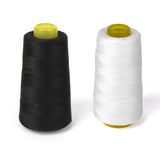 Maxbell 2 Spools Polyester Sewing Thread for Sewing Machine Black with Seam Ripper