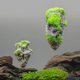 Maxbell 2 Piece Magic Floating Rocks Suspended Stones Aquarium Ornaments for Fish Tank Landscaping DIY Decoration