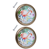 Maxbell 2 Piece Chic Flamingo Handles Door Dresser Drawer Cabinet Cupboard Pull Knob for Home Decoration DIY, Mini