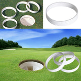 Maxbell 3 Pieces/ Set Golf Putting Cup Ring Golf Practice Hole Ring 11cm Diameter White