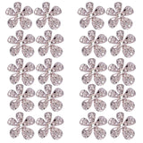 Maxbell 20 Piece Crystal Diamante Flower Button Flatback Embellishment Crafts 26mm