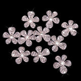 Maxbell 20 Piece Crystal Diamante Flower Button Flatback Embellishment Crafts 26mm