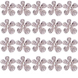 Maxbell 20 Piece Crystal Diamante Flower Button Flatback Embellishment Crafts 26mm