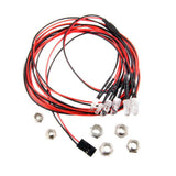 Maxbell RC Car Parts 6 Pieces LED Lamp Headlight Taillight For 1/10 RC Car