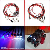 Maxbell RC Car Parts 6 Pieces LED Lamp Headlight Taillight For 1/10 RC Car