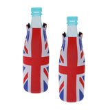 Maxbell 2 Pair Britain UK Flag Stubby Beer Soda Tin Can Chilling Wrap Cooler Holder