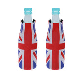 Maxbell 2 Pair Britain UK Flag Stubby Beer Soda Tin Can Chilling Wrap Cooler Holder