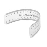 Maxbell 2pcs High Quality Plastic Tattoo Eyebrow Measuring Ruler Permanent Eye Brow Makeup Shaping Tools Reusable