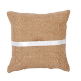 Maxbell Rustic Wedding Ceremony Burlap Lace Flower Basket + Ring Bearer Pillow Decoration