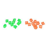 Maxbell 20pcs D10 Green & Orange Ten Sided Gem Dice for RPG Dungeons & Dragons Games