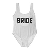 Maxbell Bride Squad Bride Letters Women Bikini Bodysuit Swimsuit Beachwear Monokini