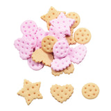 Maxbell 70 Pieces Mixed Resin Flatbacks Rose Flowers Cookies Cabochons Scrapbooking