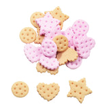 Maxbell 70 Pieces Mixed Resin Flatbacks Rose Flowers Cookies Cabochons Scrapbooking