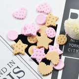 Maxbell 70 Pieces Mixed Resin Flatbacks Rose Flowers Cookies Cabochons Scrapbooking