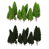 Maxbell 40 Pieces 1:150 -1:400 Scale Model Tree for Railway Garden Landscape Scenery