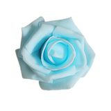 Maxbell 100x Foam Rose Heads Artificial Flower Bridal Bouquet Decor Light Blue+Pink