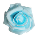 Maxbell 100x Foam Rose Heads Artificial Flower Bridal Bouquet Decor Light Blue+Pink