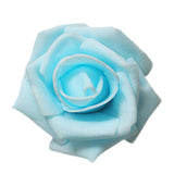 Maxbell 100x Foam Rose Heads Artificial Flower Bridal Bouquet Decor Light Blue+Pink