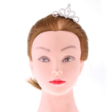 Maxbell 2 Pieces Bridal Girls Princess Crown Tiara Crystal Hair Comb Hair Accessory