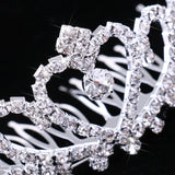 Maxbell 2 Pieces Bridal Girls Princess Crown Tiara Crystal Hair Comb Hair Accessory