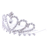 Maxbell 2 Pieces Bridal Girls Princess Crown Tiara Crystal Hair Comb Hair Accessory