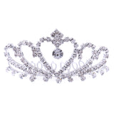 Maxbell 2 Pieces Bridal Girls Princess Crown Tiara Crystal Hair Comb Hair Accessory