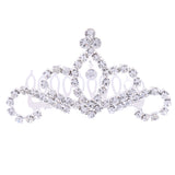 Maxbell 2 Pieces Bridal Girls Princess Crown Tiara Crystal Hair Comb Hair Accessory