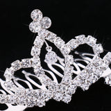 Maxbell 2 Pieces Bridal Girls Princess Crown Tiara Crystal Hair Comb Hair Accessory