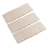 Maxbell 30 Pieces Rectangle Wood Sign Plaque Crafts DIY Wood Sheets