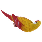 Maxbell 2x Realistic Parrot Resin Bird Animal Ornament Hanging 38cm Yellow & Red