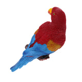 Maxbell 2x Realistic Parrot Resin Bird Animal Ornament Hanging 38cm Yellow & Red