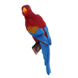 Maxbell 2x Realistic Parrot Resin Bird Animal Ornament Hanging 38cm Yellow & Red