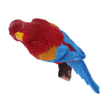 Maxbell 2x Realistic Parrot Resin Bird Animal Ornament Hanging 38cm Yellow & Red