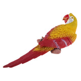 Maxbell 2x Realistic Parrot Resin Bird Animal Ornament Hanging 38cm Yellow & Red