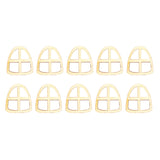 Maxbell 20 Pieces Mixed Plain Unpainted Wooden Fairy Windows DIY Crafts Party Decor