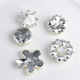 Maxbell 10 Pieces Assorted Pearl Rhinestone Flatback Buttons Embellishment DIY Craft